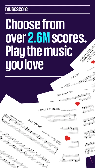 Capturas de pantalla de MuseScore: sheet music