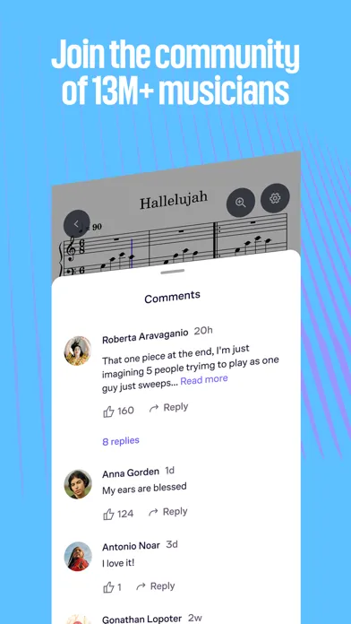 Capturas de pantalla de MuseScore: sheet music
