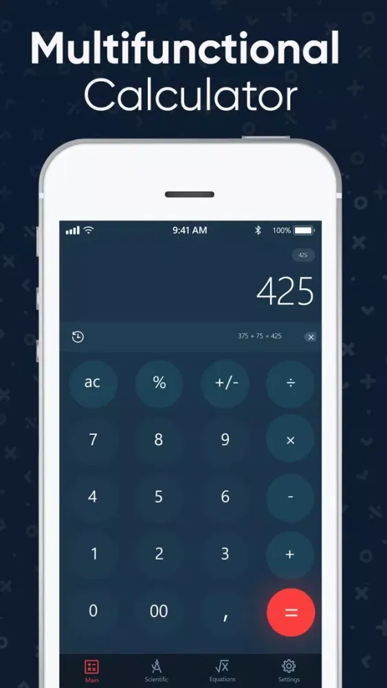 Calculator + Equation Solver स्क्रीनशॉट