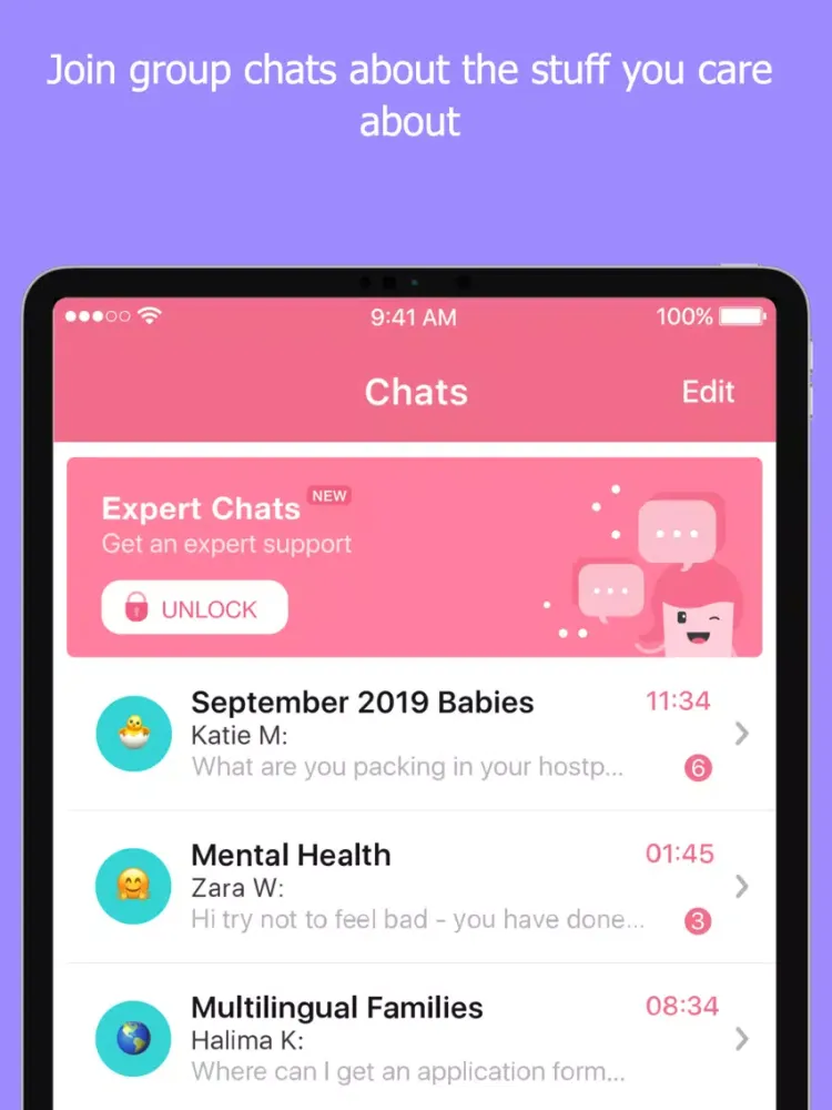 Zrzuty ekranu Mush - the friendliest mum app iPad 