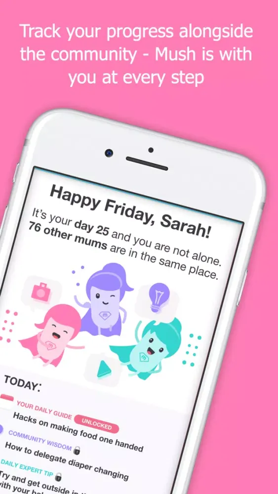 Zrzuty ekranu Mush - the friendliest mum app