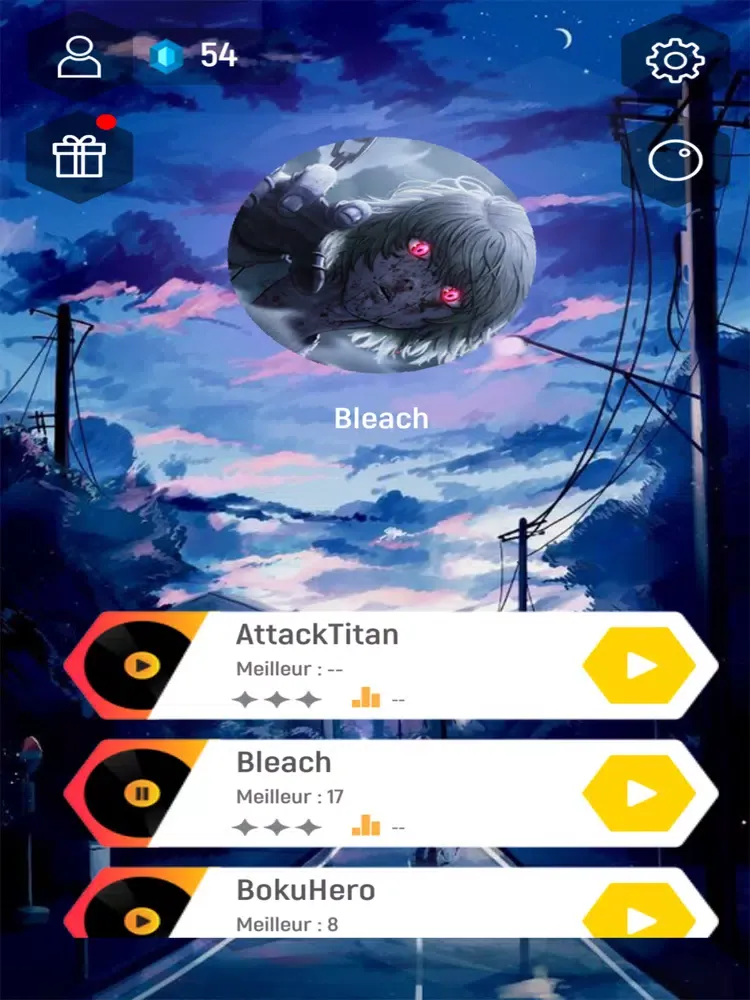 ภาพหน้าจอของ Tiles Jumping Ball Anime Music iPad 