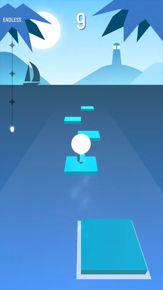 ภาพหน้าจอของ Tiles Jumping Ball Anime Music