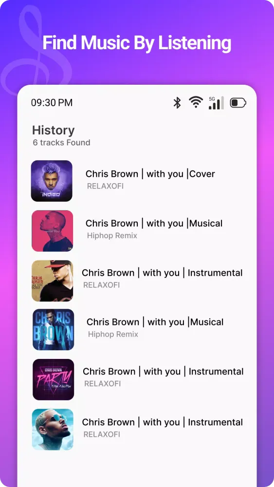 Capturas de tela do Music Recognition - Find Songs