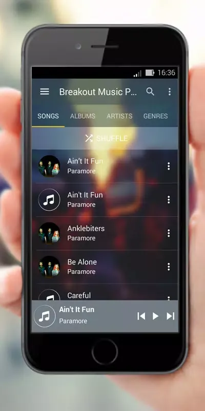Ảnh chụp màn hình của Breakout Music Player
