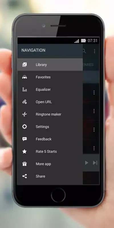 Ảnh chụp màn hình của Breakout Music Player