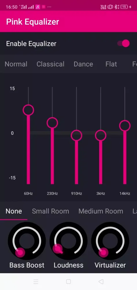 Pink music equalizer Screenshots