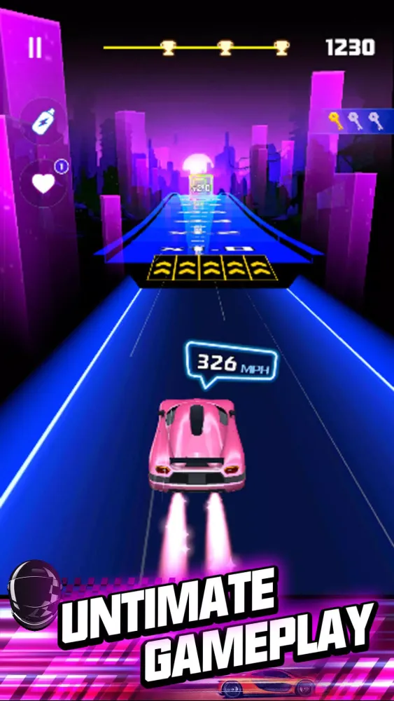 Capturas de tela do Rhythm Racer