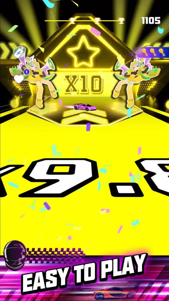 Capturas de tela do Rhythm Racer