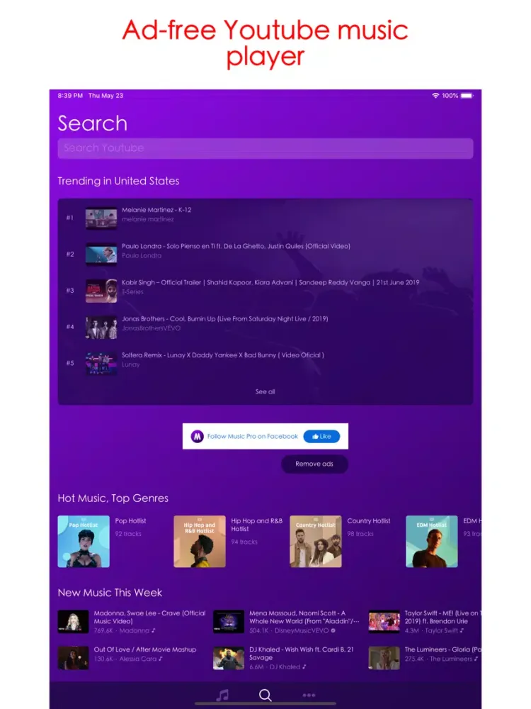 Music Pro - Music and podcasts iPad  स्क्रीनशॉट