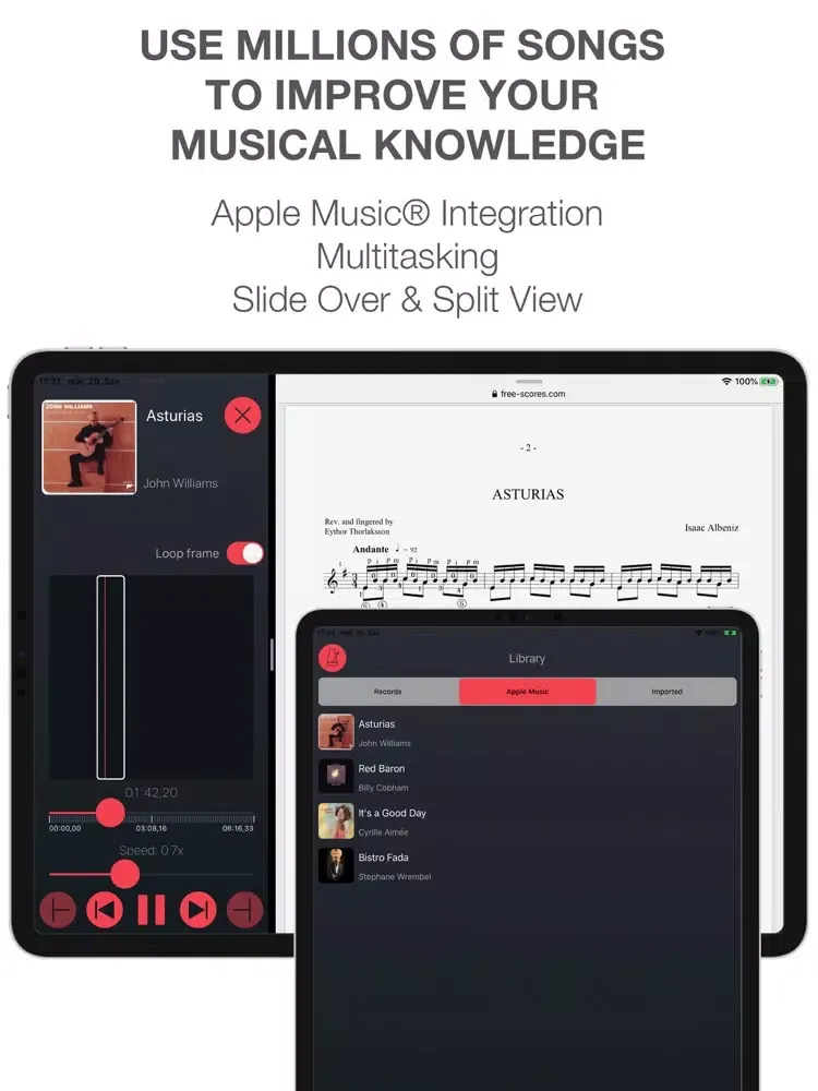 Capturas de pantalla de Musician Player iPad 