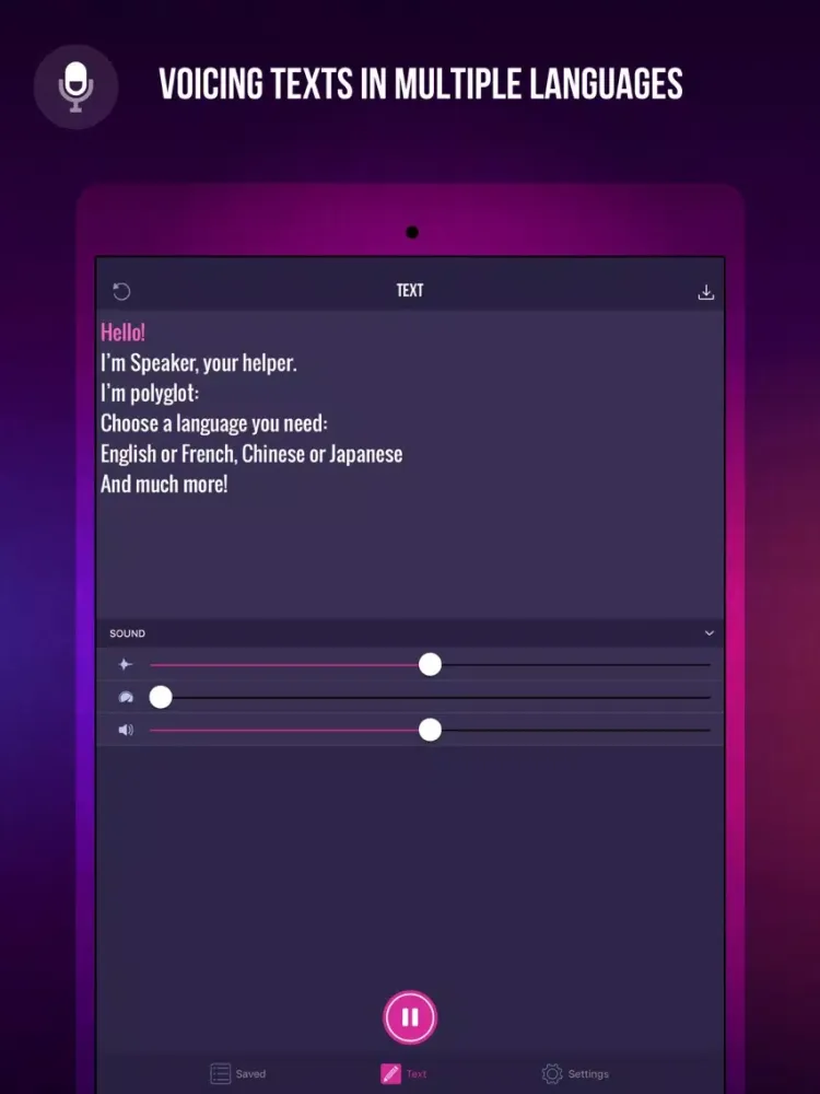 صور Speaker - Text To Speech iPad 