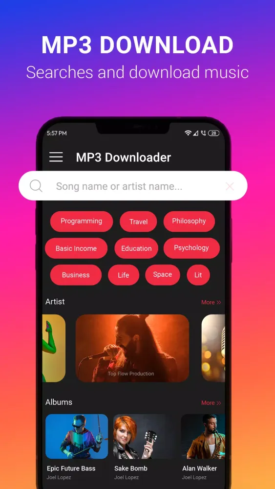 Tangkapan layar Mp3 downloader -Music download