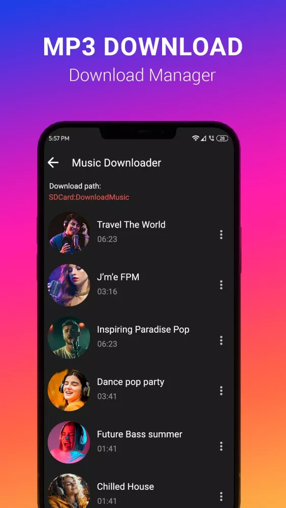 Tangkapan layar Mp3 downloader -Music download