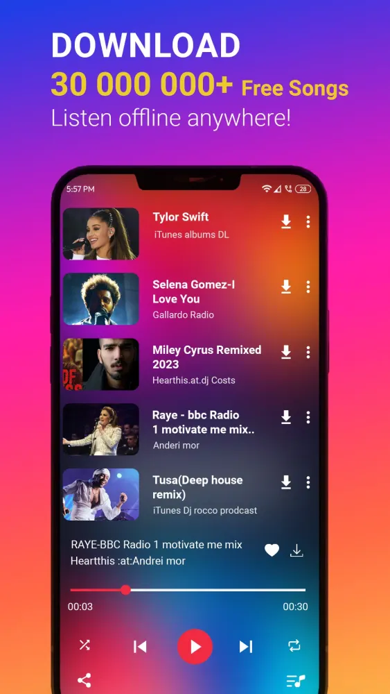 Tangkapan layar Mp3 downloader -Music download