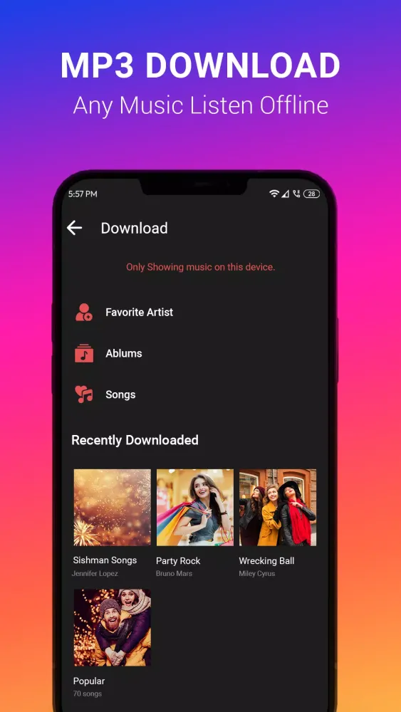 Tangkapan layar Mp3 downloader -Music download