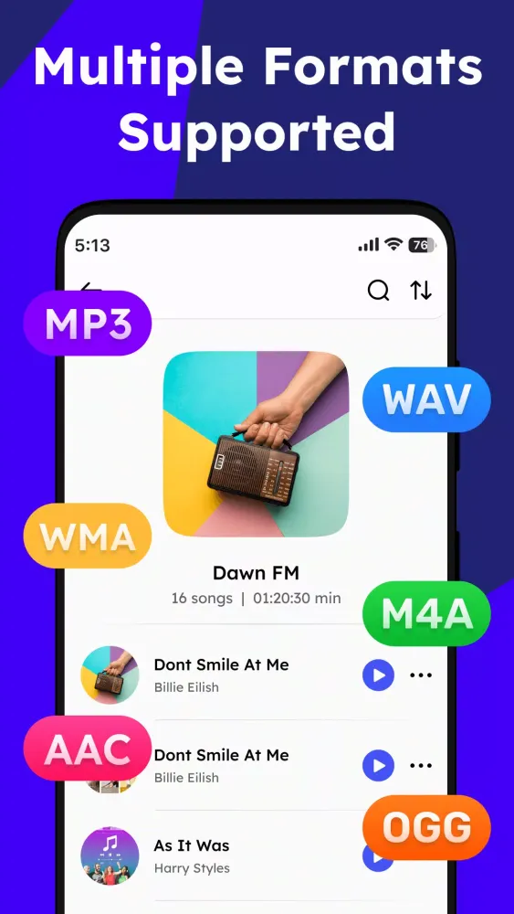 Capturas de tela do Music downloader -Music player