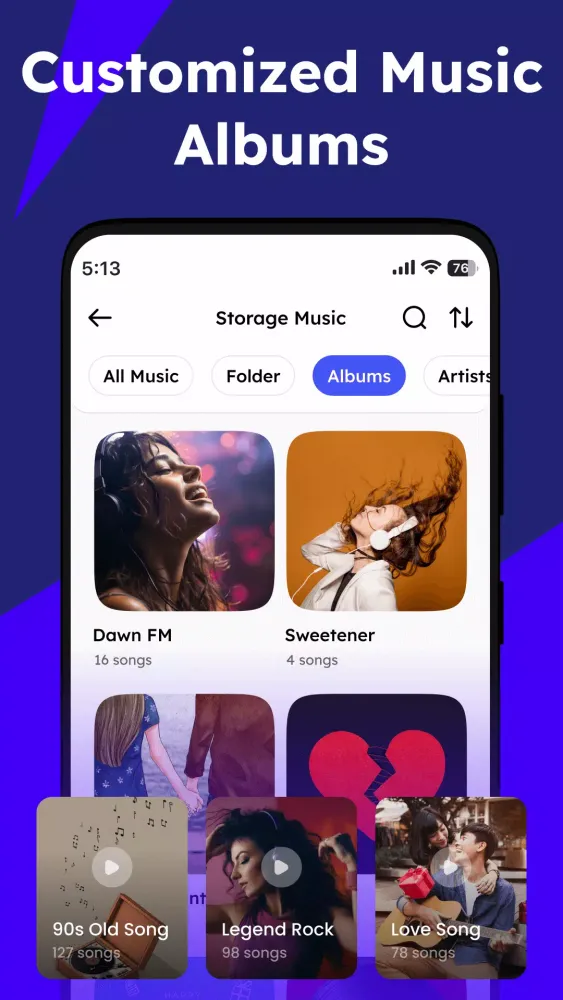 Capturas de tela do Music downloader -Music player