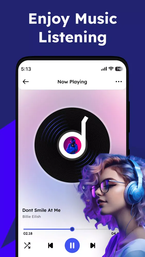 Capturas de tela do Music downloader -Music player