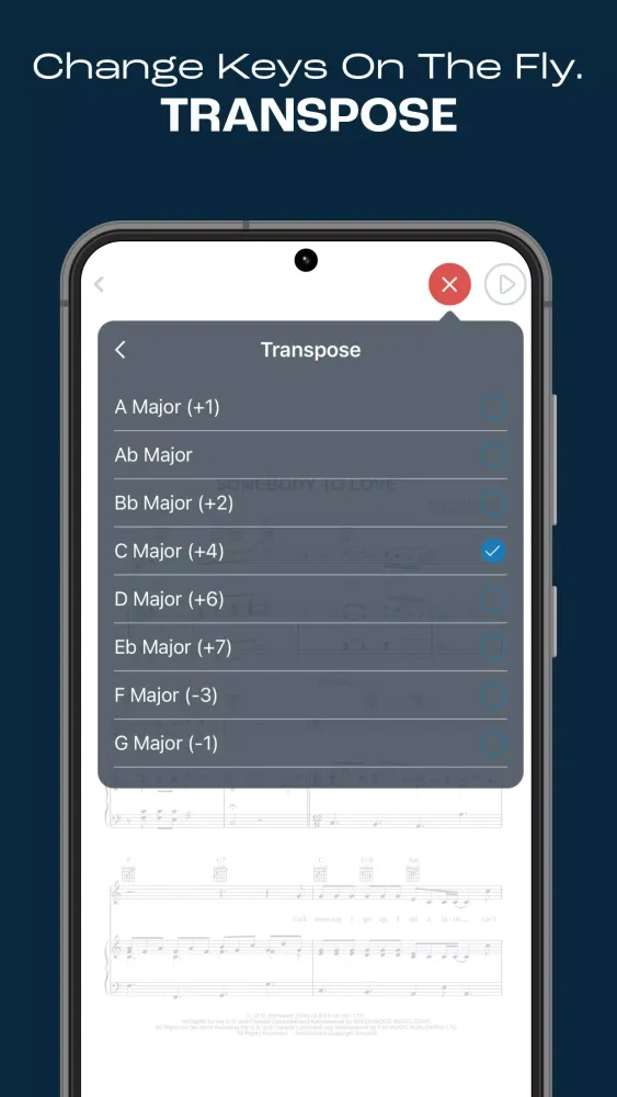Zrzuty ekranu Musicnotes