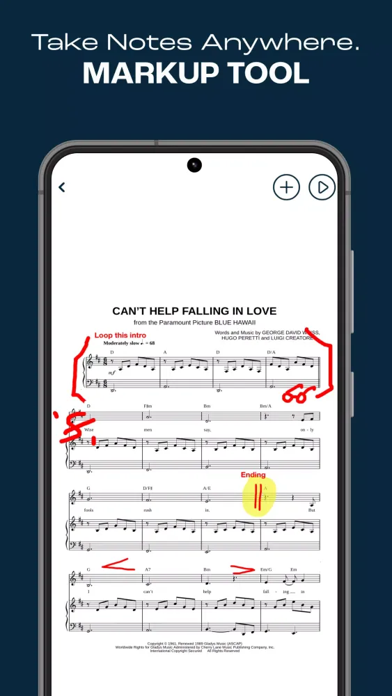 Zrzuty ekranu Musicnotes