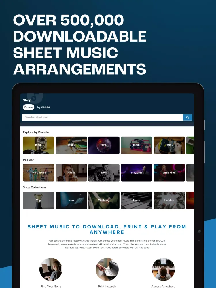 Zrzuty ekranu Musicnotes