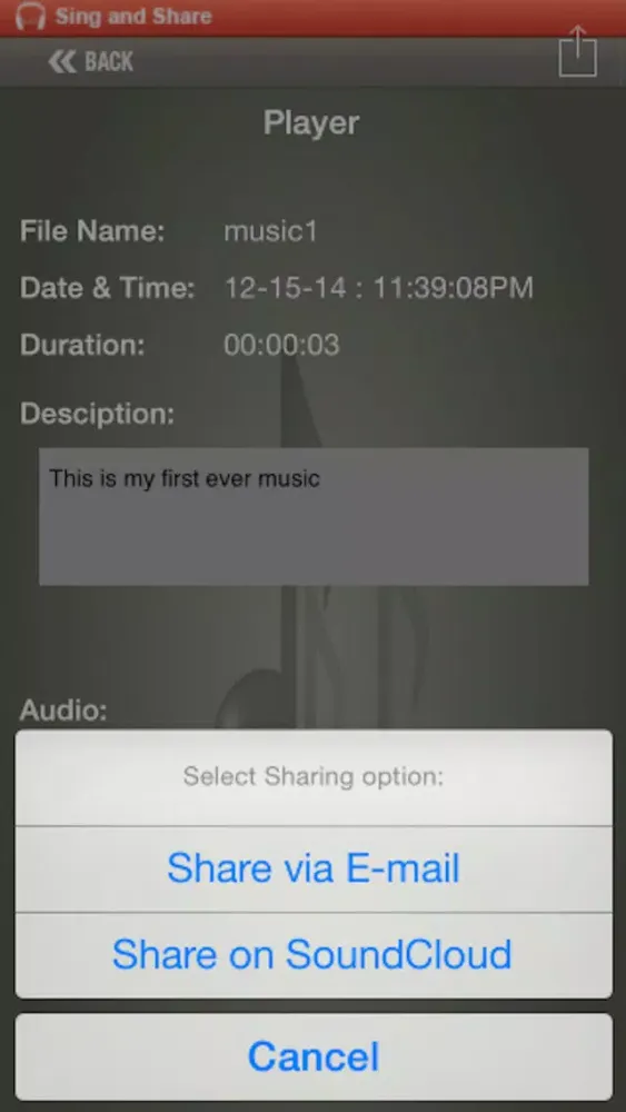 Sing and Share - Record, Share, Promote Voice - SoundCloud Share 스크린샷