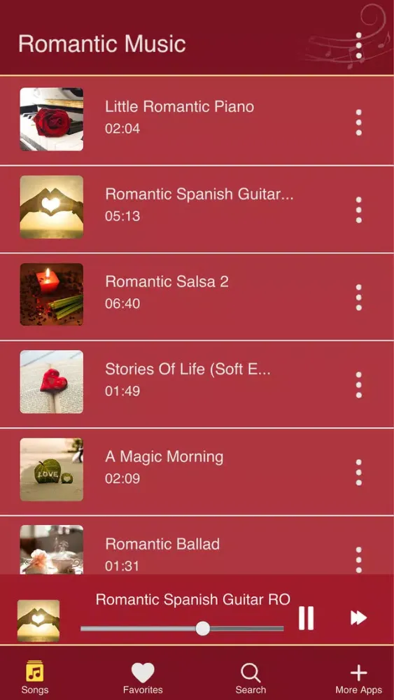 Captures d'écran de Love Songs and Romantic Music