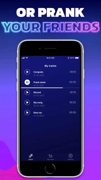 ภาพหน้าจอของ Voice Shifter - Vocal effects
