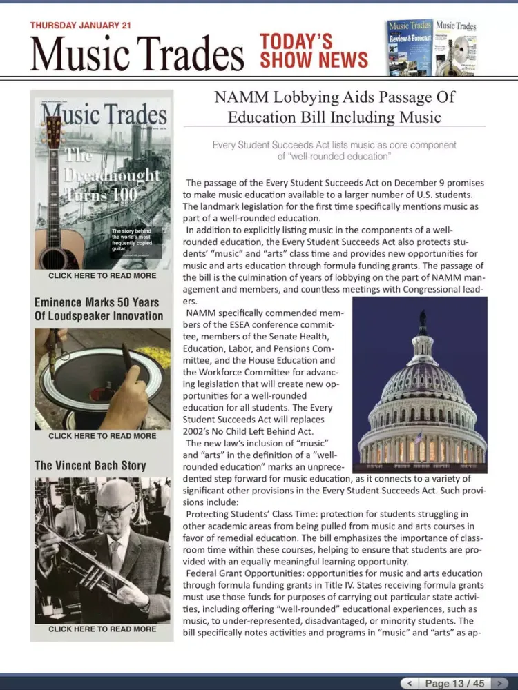 Today’s Show News From Music Trades HD iPad 应用截图