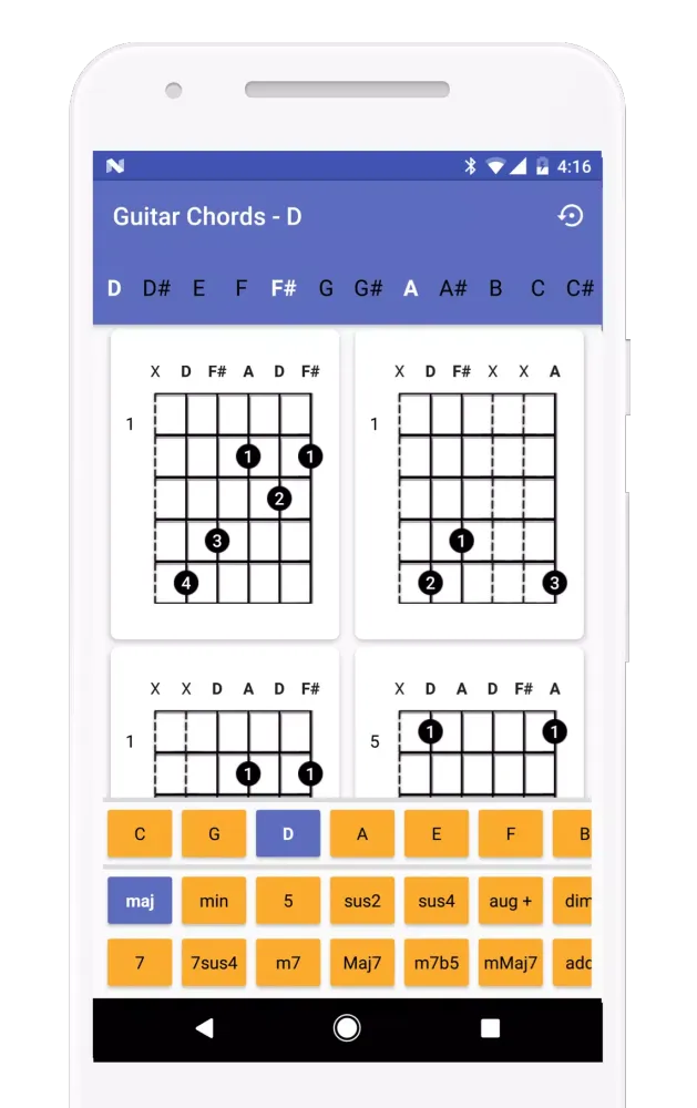 Guitar Chords Finder 스크린샷
