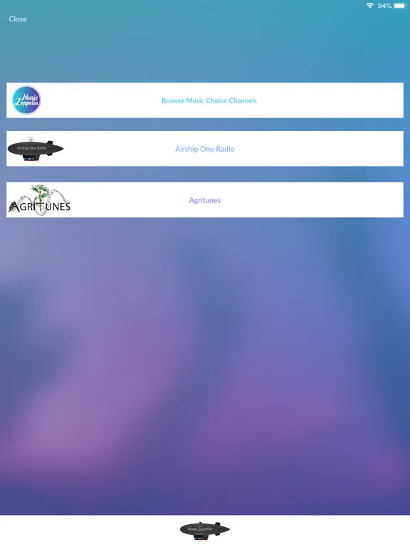 Music Zeppelin iPad  Ekran Görüntüleri