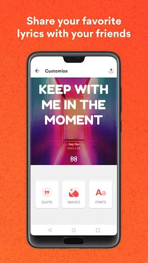 Capturas de pantalla de Musixmatch: lyrics finder
