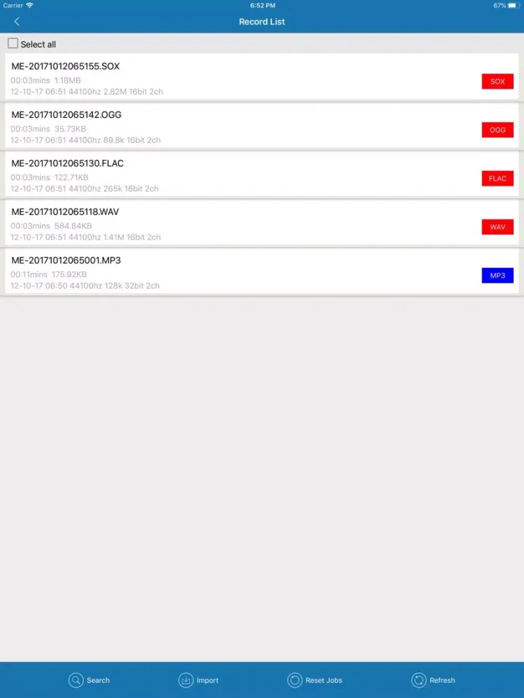 Tangkapan layar Musixxi Edit iPad 