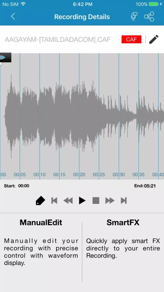 Tangkapan layar Musixxi Edit