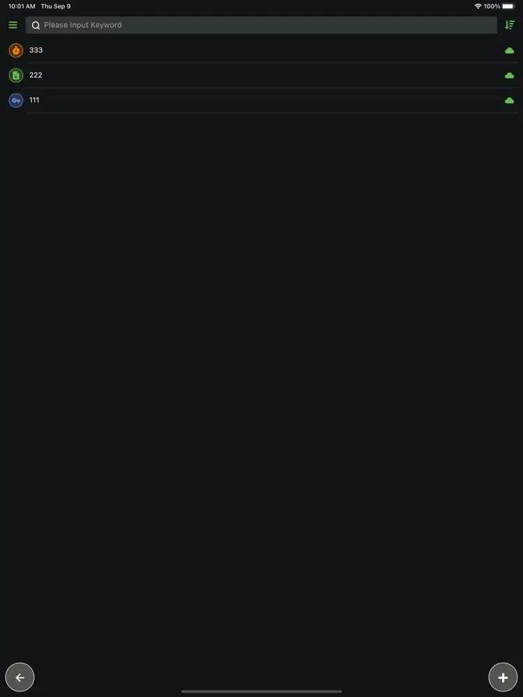 IPFS Password Manager iPad  Screenshots