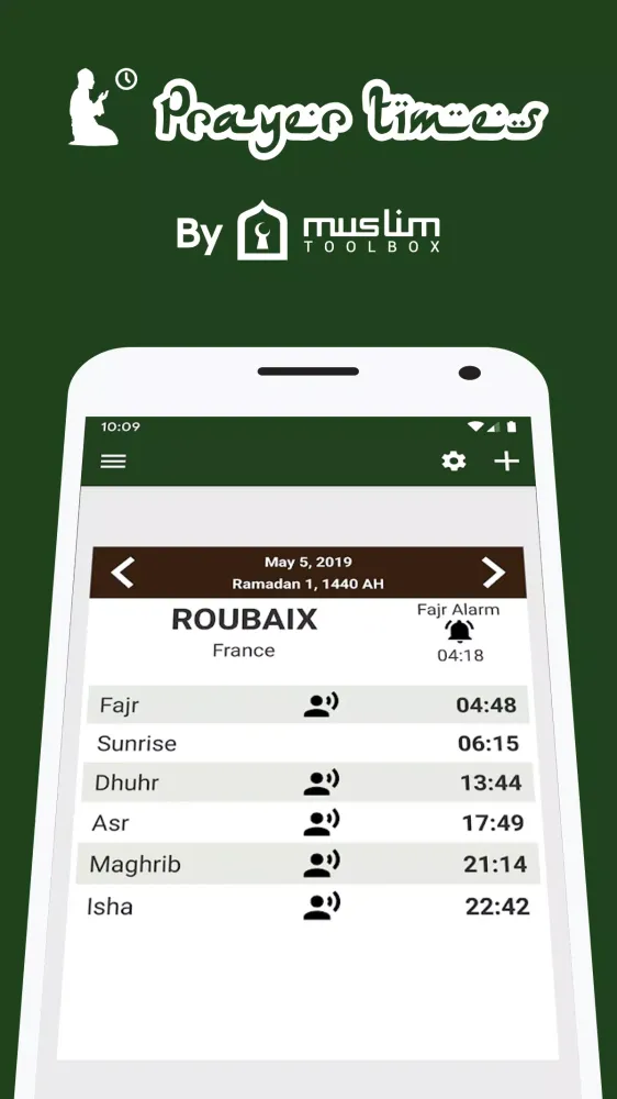 Prayer times स्क्रीनशॉट