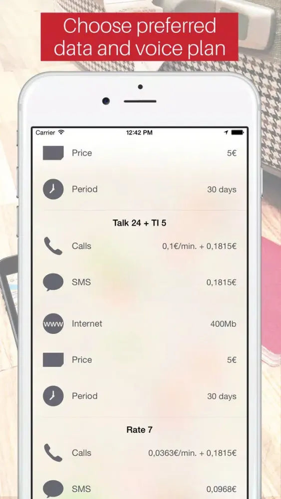 Local SIM — sim cards from local mobile providers. Avoid roaming costs Screenshots