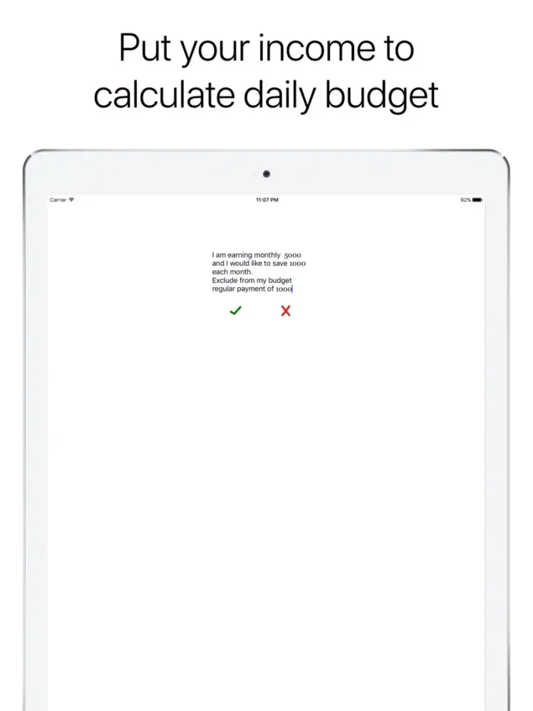 Daily Budget Planner iPad  स्क्रीनशॉट