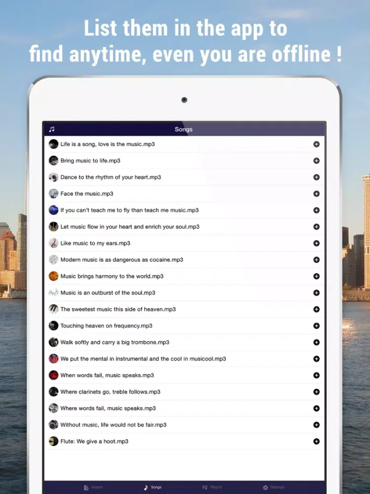 Get Music Mp3 from Cloud App iPad  Ekran Görüntüleri