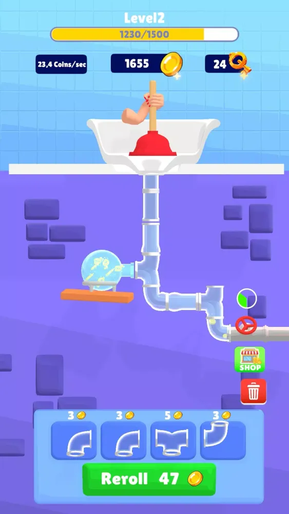 Capturas de tela do Plumber Idle