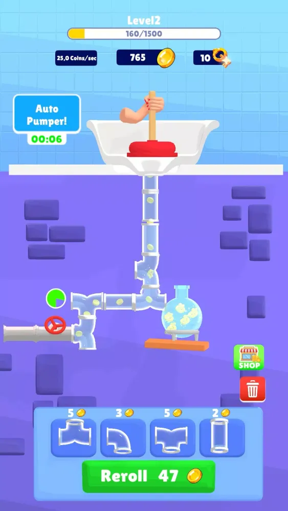 Capturas de tela do Plumber Idle