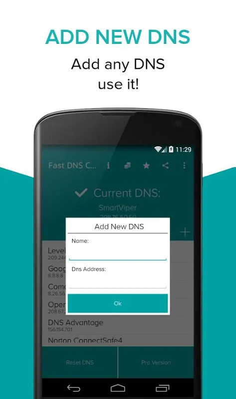 Capturas de tela do Fast DNS Changer