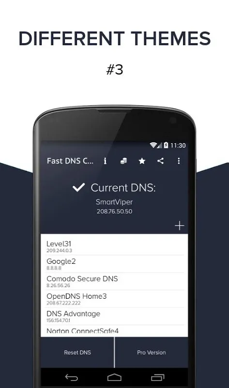 Capturas de tela do Fast DNS Changer