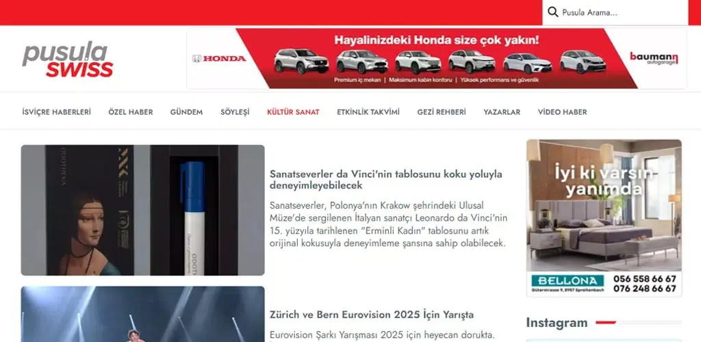 Tangkapan skrin Pusula Swiss