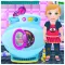 Baby Juliet Washing Clothes