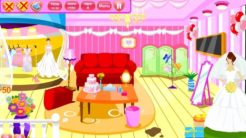 Capturas de tela do Wedding Salon Clean Up