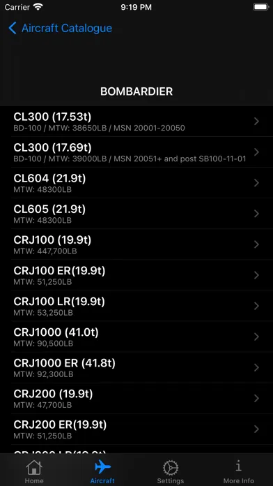 Screenshot di ACN/PCN Calculator