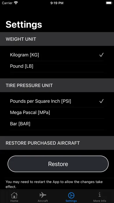 Screenshot di ACN/PCN Calculator