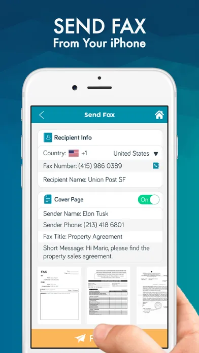 Screenshot di FAX from iPhone: Send Fax App.